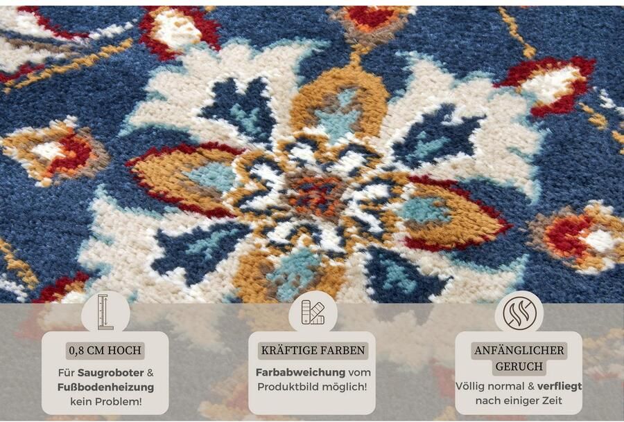 HANSE Home Vloerkleed Caracci Oriëntaals oriënt korte pool woonkamer slaapkamer eetkamer - Foto 2