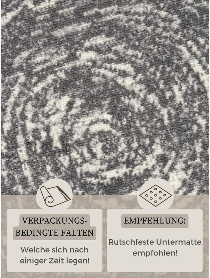 HANSE Home Vloerkleed Cavallo Woonkamer slaapkamer gang kortpolig gemêleerd vintage zacht - Foto 5