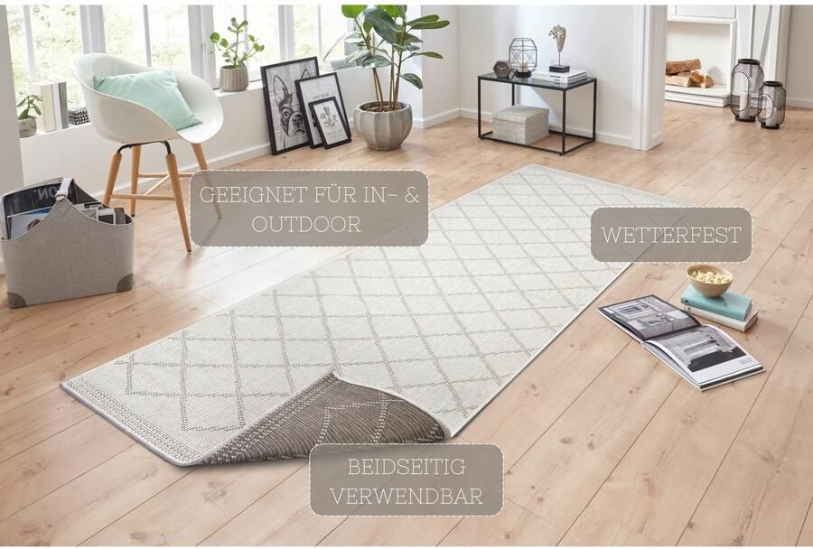 HANSE Home Vloerkleed Corsica tweezijdig te gebruiken kleed Binnen- en buitengebruik weerbestendig balkon loper woonkamer waterbestendig - Foto 8