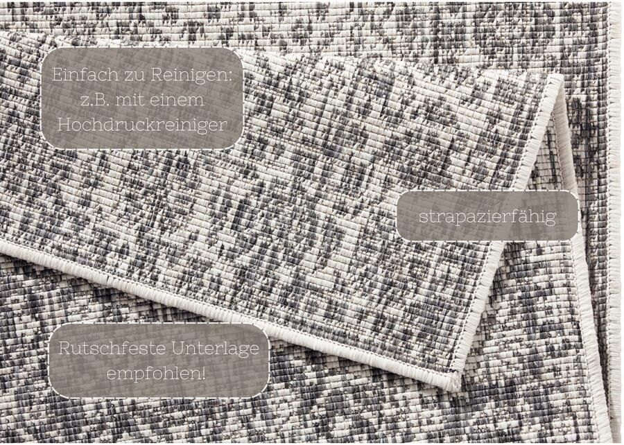 HANSE Home Vloerkleed Curacao Binnen- en buitengebruik loper weerbestendig balkon woonkamer waterbestendig - Foto 4