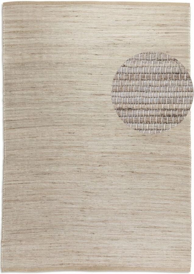 HANSE Home Vloerkleed Dhaka jute tapijt Loper handgeweven jute wol natuur woonkamer hal klassiek - Foto 3