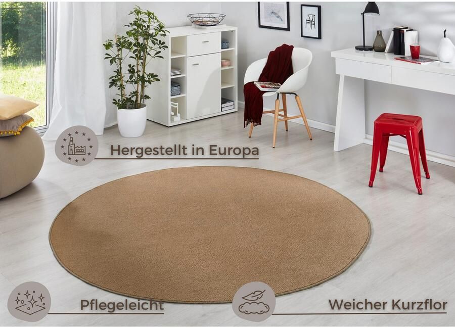 HANSE Home Vloerkleed Fancy Korte pool zacht uni woonkamer slaapkamer eetkamer - Foto 5