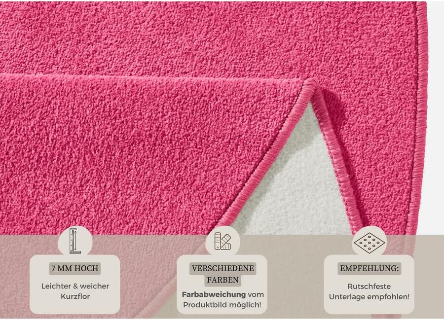 HANSE Home Vloerkleed Fancy Korte pool zacht uni woonkamer slaapkamer eetkamer - Foto 6