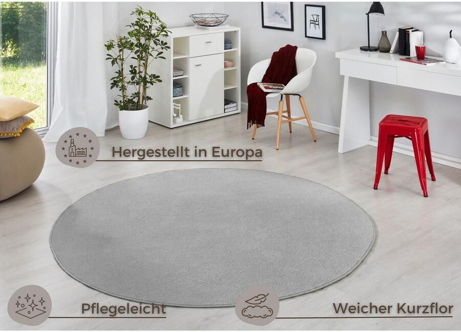 HANSE Home Vloerkleed Fancy Korte pool zacht uni woonkamer slaapkamer eetkamer - Foto 5