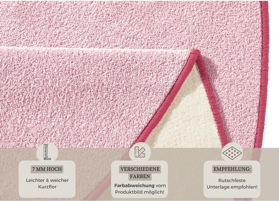 HANSE Home Vloerkleed Fancy Korte pool zacht uni woonkamer slaapkamer eetkamer - Foto 7