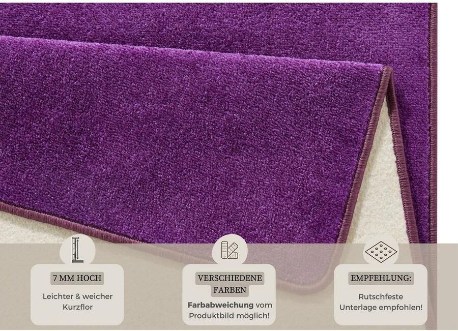 HANSE Home Vloerkleed Fancy Kortpolig loper effen geketteld woonkamer slaapkamer eetkamer - Foto 5