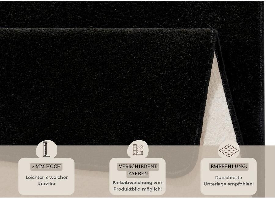 HANSE Home Vloerkleed Fancy Kortpolig loper effen geketteld woonkamer slaapkamer eetkamer - Foto 7