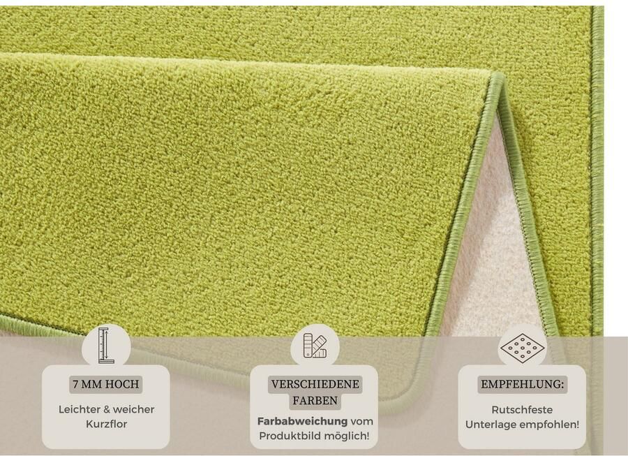 HANSE Home Vloerkleed Fancy Kortpolig loper effen geketteld woonkamer slaapkamer eetkamer - Foto 9