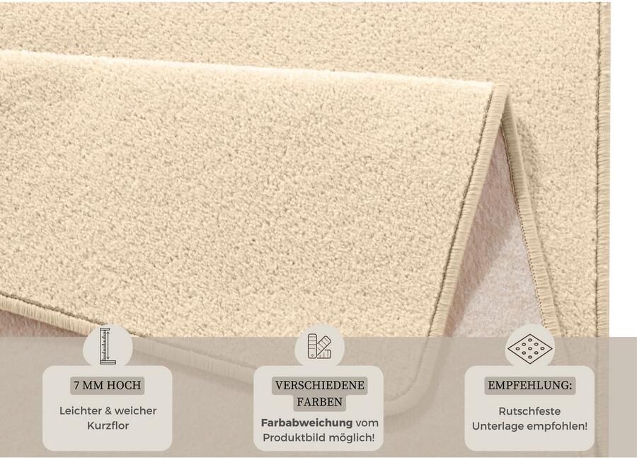 HANSE Home Vloerkleed Fancy Kortpolig loper effen geketteld woonkamer slaapkamer eetkamer - Foto 8