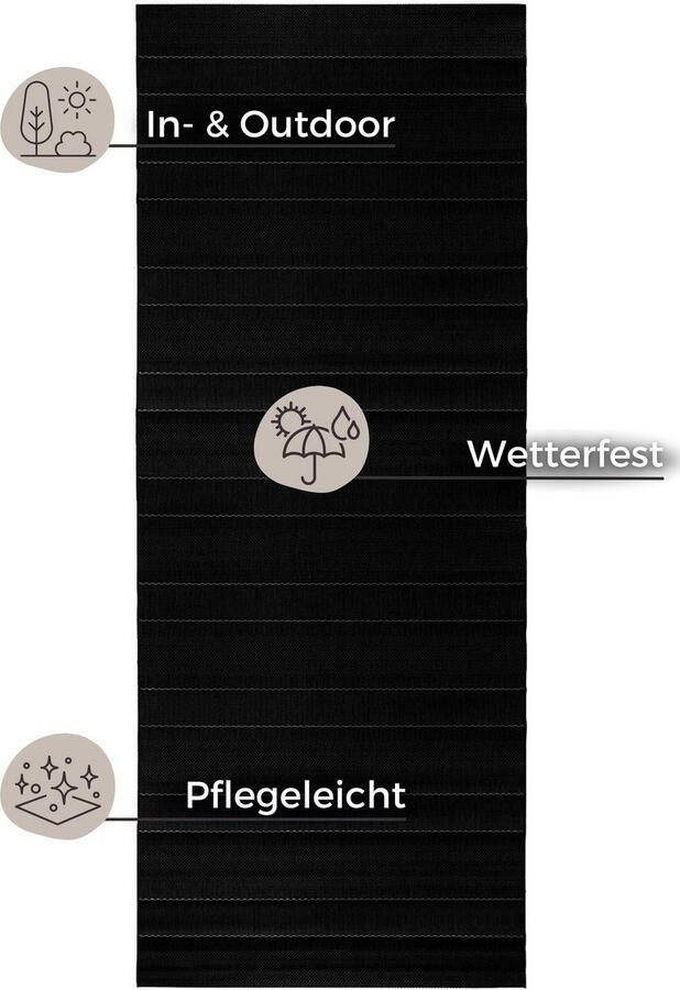 HANSE Home Vloerkleed Fürth Binnen- en buitengebruik loper weerbestendig balkon tuin woonkamer modern - Foto 5