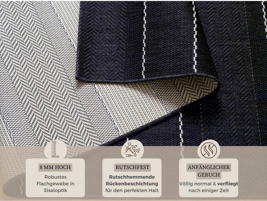 HANSE Home Vloerkleed Fürth Binnen- en buitengebruik loper weerbestendig balkon tuin woonkamer modern - Foto 3