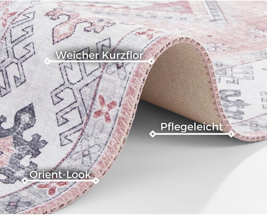 HANSE Home Vloerkleed Gratia Oosters vintage vlakweefsel loper woonkamer slaapkamer - Foto 2