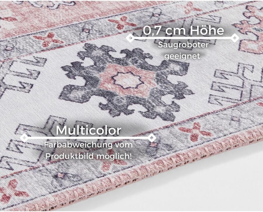 HANSE Home Vloerkleed Gratia Oosters vintage vlakweefsel loper woonkamer slaapkamer