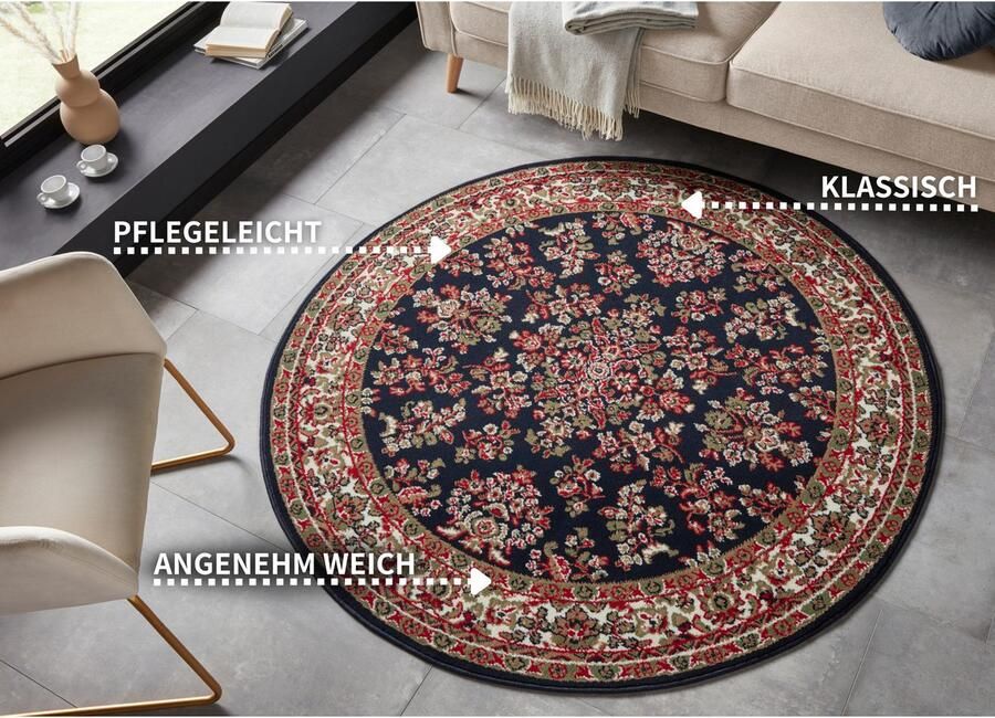 HANSE Home Vloerkleed Halton Korte pool oriënt look met randdessin robuust gemakkelijk in onderhoud afgehecht - Foto 3