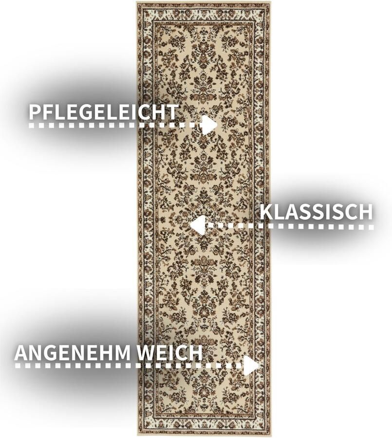 HANSE Home Vloerkleed Halton Kortpolig orient-look met bies loper onderhoudsvriendelijk geketteld - Foto 2