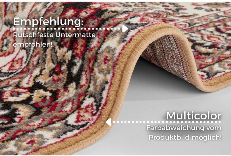 Home affaire Vloerkleed Halton Kortpolig orient-look met bies loper onderhoudsvriendelijk geketteld - Foto 4