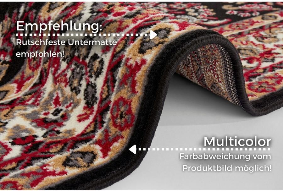 Home affaire Vloerkleed Halton Korte pool oriënt-look met randdessin robuust gemakkelijk in onderhoud afgehecht - Foto 4