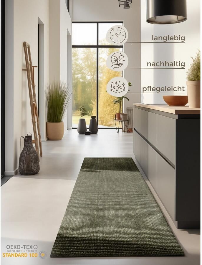 HANSE Home Vloerkleed Jaipur jute tapijt als loper en rond 100% natuurlijke vezel woonkamer eetkamer slaapkamer grs