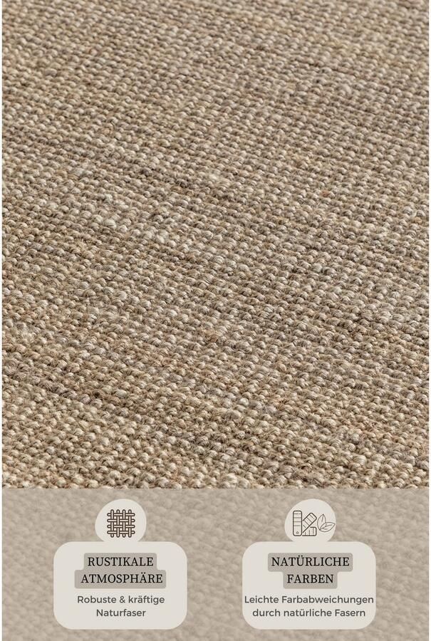 HANSE Home Vloerkleed Jaipur jute tapijt als loper en rond 100% natuurlijke vezel woonkamer eetkamer slaapkamer grs - Foto 4