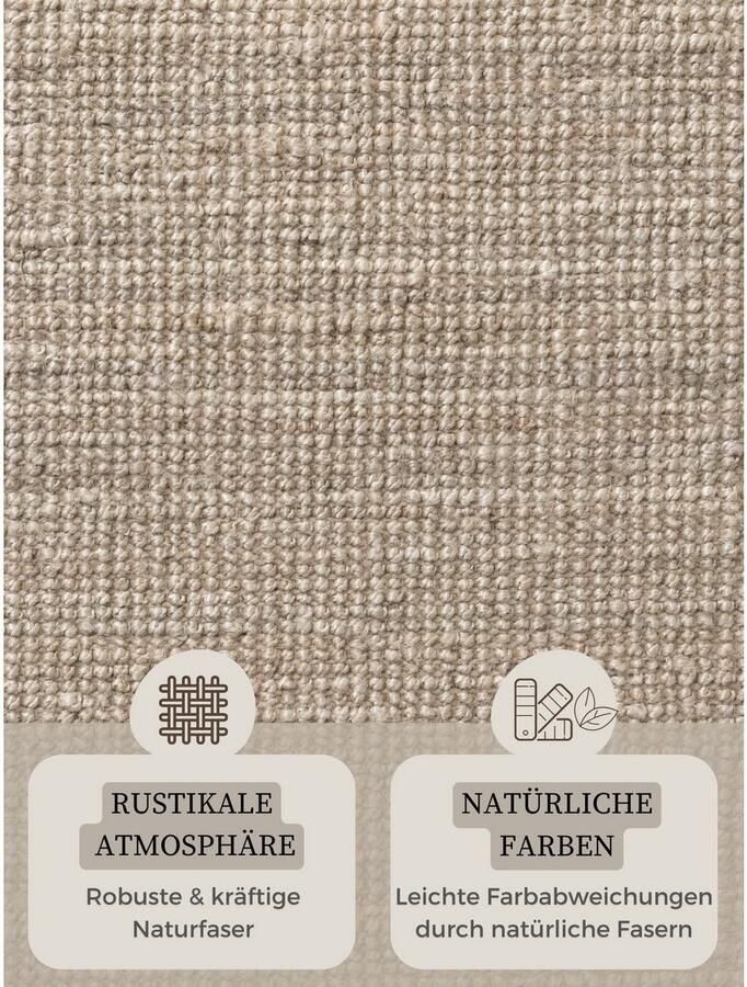 HANSE Home Vloerkleed Jaipur jute tapijt als loper en rond 100% natuurlijke vezel woonkamer eetkamer slaapkamer grs - Foto 4