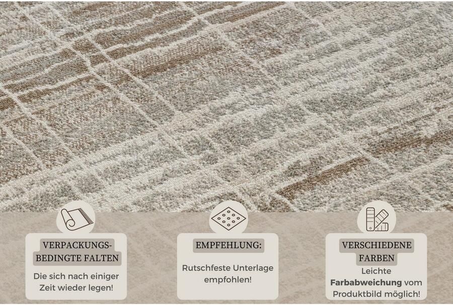 HANSE Home Vloerkleed Jord Kortpolig loper vintage woonkamer slaapkamer eetkamer gang - Foto 4