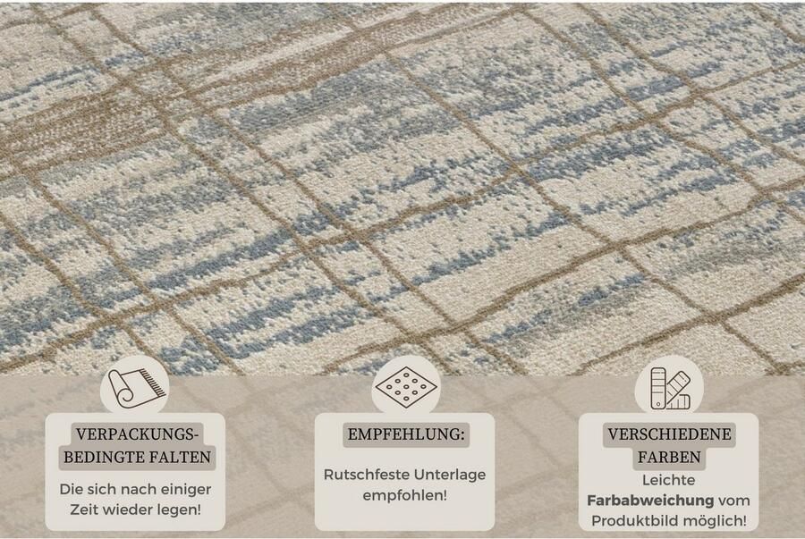 HANSE Home Vloerkleed Jord Kortpolig loper vintage woonkamer slaapkamer eetkamer gang - Foto 3