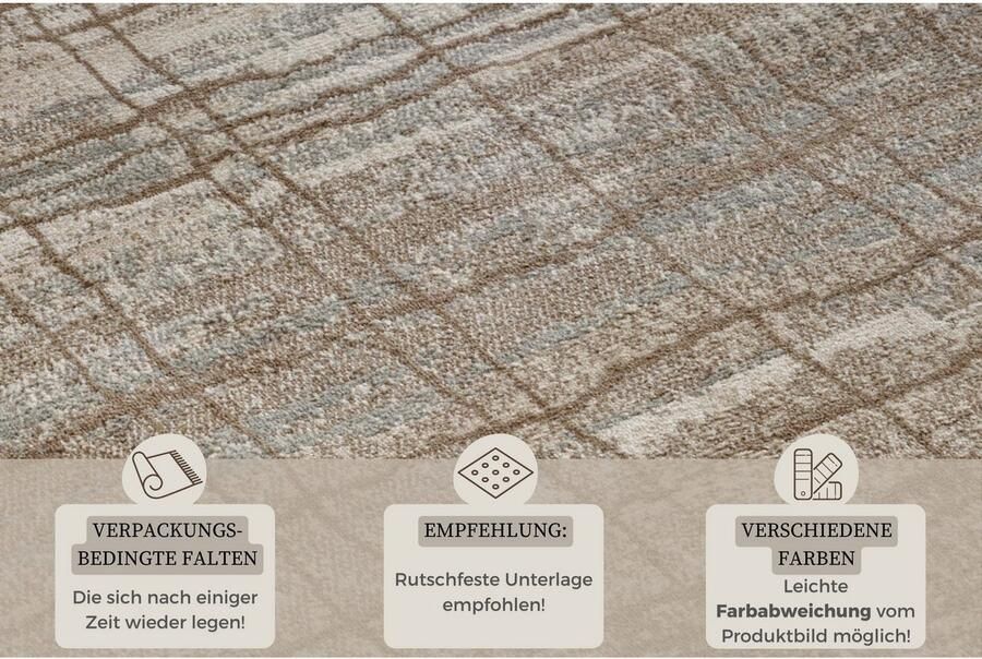 HANSE Home Vloerkleed Jord Kortpolig loper vintage woonkamer slaapkamer eetkamer gang - Foto 4