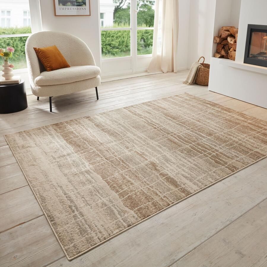 HANSE Home Vloerkleed Jord Kortpolig loper vintage woonkamer slaapkamer eetkamer gang