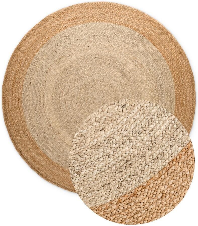 HANSE Home Vloerkleed Jutta jute tapijt 100% jutevezel natuur woonkamer eetkamer gang boho scandi