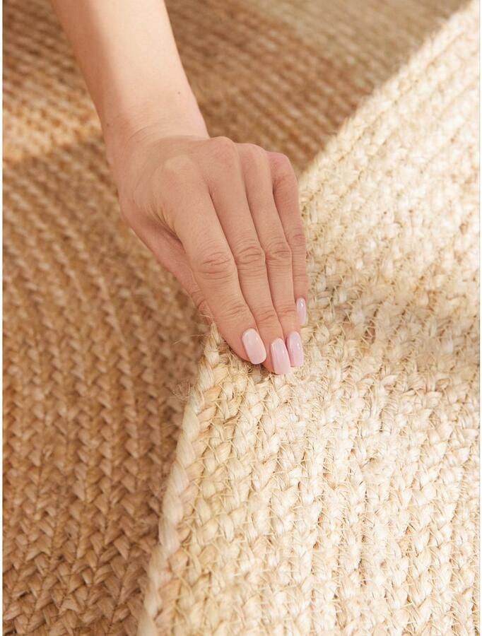 HANSE Home Vloerkleed Jutta jute tapijt 100% jutevezel natuur woonkamer eetkamer gang boho scandi - Foto 8