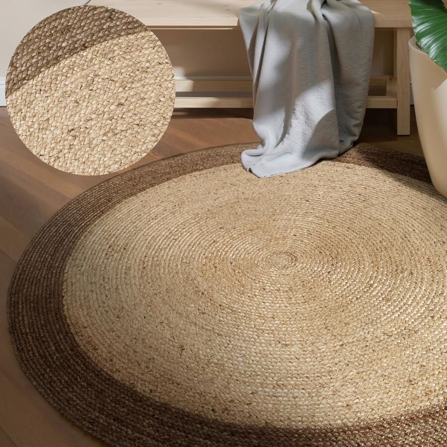 HANSE Home Vloerkleed Jutta jute tapijt 100% jutevezel natuur woonkamer eetkamer gang boho scandi - Foto 9