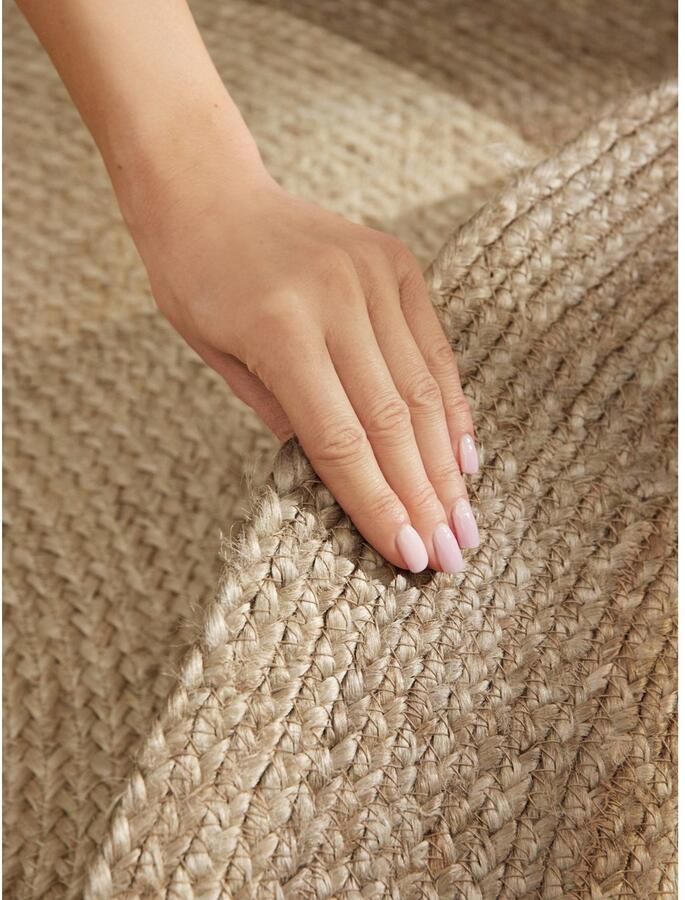 HANSE Home Vloerkleed Jutta jute tapijt 100% jutevezel natuur woonkamer eetkamer gang boho scandi - Foto 6