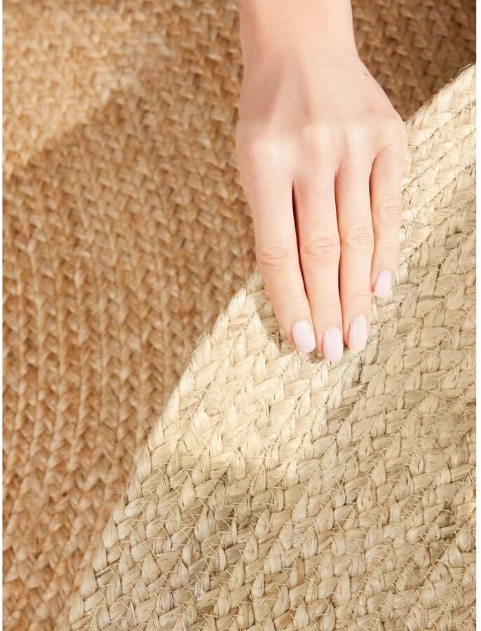 HANSE Home Vloerkleed Jutta jute tapijt 100% jutevezel natuur woonkamer eetkamer gang boho scandi - Foto 4