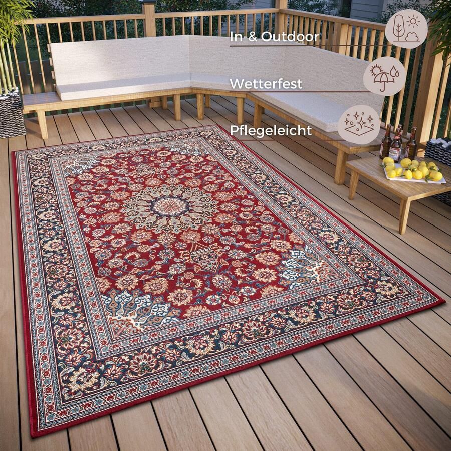 HANSE Home Vloerkleed Kadi In-& Outdoor Tapijt Weerbestendig Balkon Tuin Woonkamer Orient