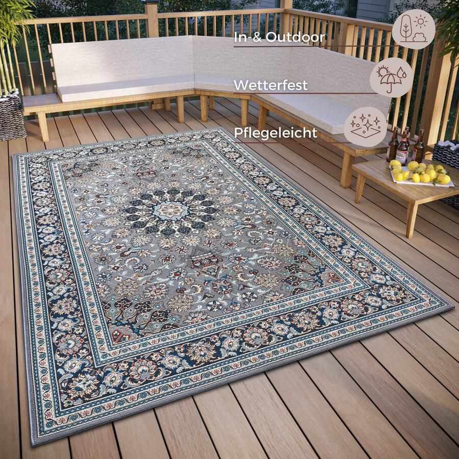 HANSE Home Vloerkleed Kadi In-& Outdoor Tapijt Weerbestendig Balkon Tuin Woonkamer Orient
