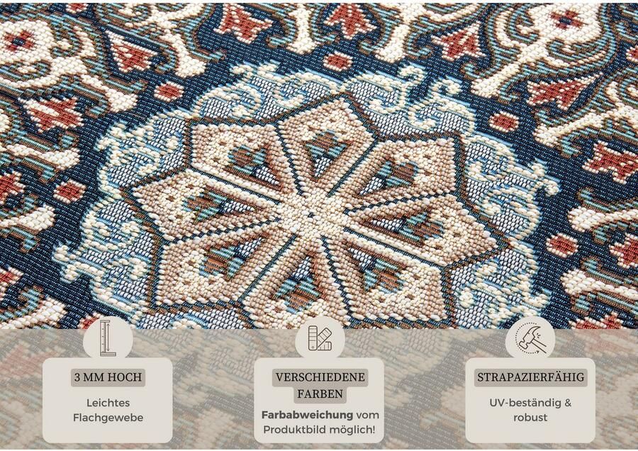 HANSE Home Vloerkleed Kadi In-& Outdoor Tapijt Weerbestendig Balkon Tuin Woonkamer Orient - Foto 2