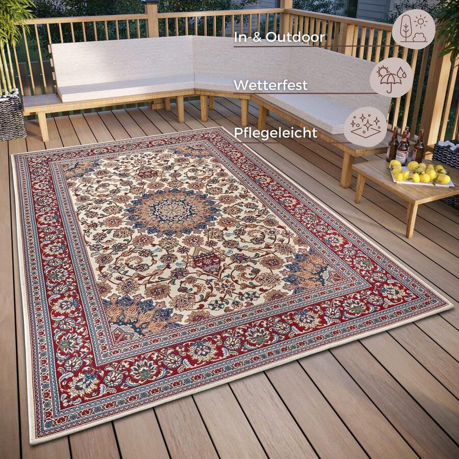 HANSE Home Vloerkleed Kadi In-& Outdoor Tapijt Weerbestendig Balkon Tuin Woonkamer Orient