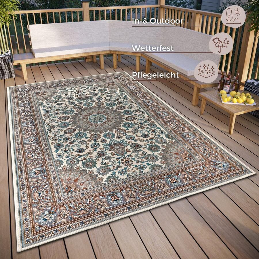 HANSE Home Vloerkleed Kadi In-& Outdoor Tapijt Weerbestendig Balkon Tuin Woonkamer Orient