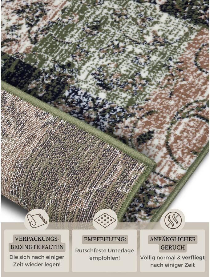 HANSE Home Vloerkleed Kirie Patchwork korte pool loper modern vintage woonkamer hal - Foto 4