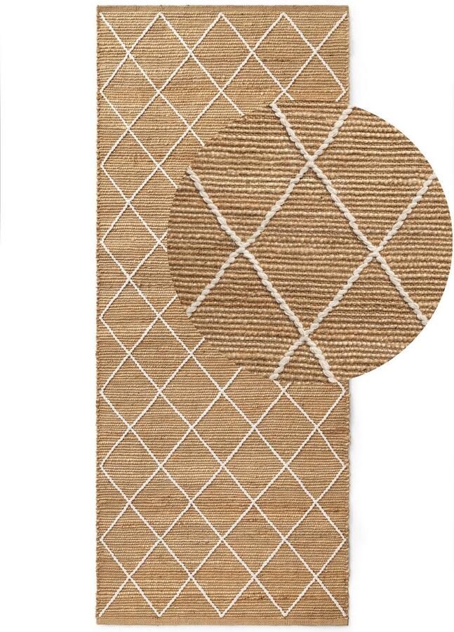 HANSE Home Vloerkleed Kunu jute tapijt Natuurlijke vezels jute met katoen woonkamer hal gang boho scandi - Foto 5