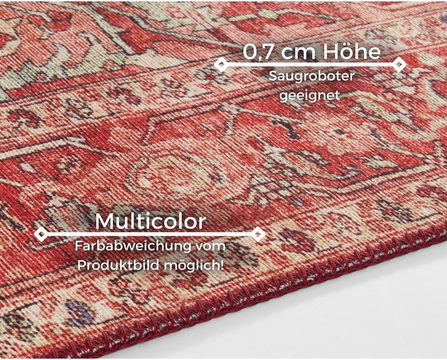 HANSE Home Vloerkleed Leta Oosters loper kortpolig woonkamer slaapkamer eetkamer - Foto 2