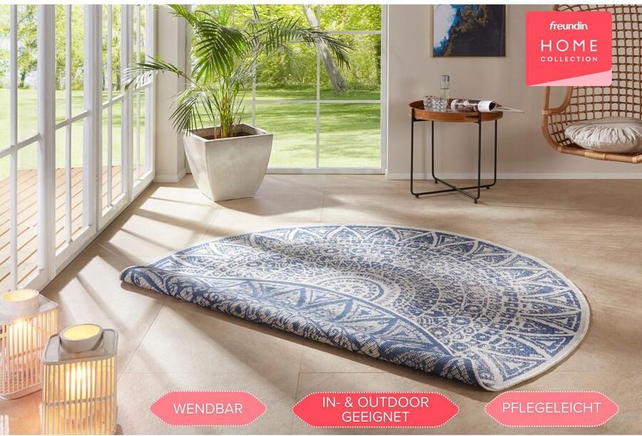 Freundin Home Collection Vloerkleed Lilja omkeerbaar tapijt In- & outdoor tweezijdig te gebruiken kleed weerbestendig balkon tuin woonkamer