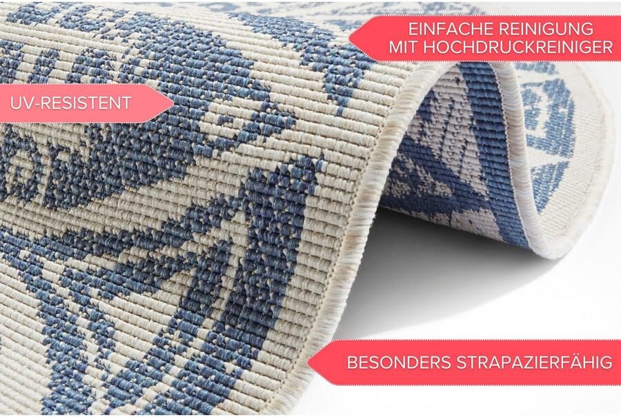 Freundin Home Collection Vloerkleed Lilja omkeerbaar tapijt In- & outdoor tweezijdig te gebruiken kleed weerbestendig balkon tuin woonkamer - Foto 4