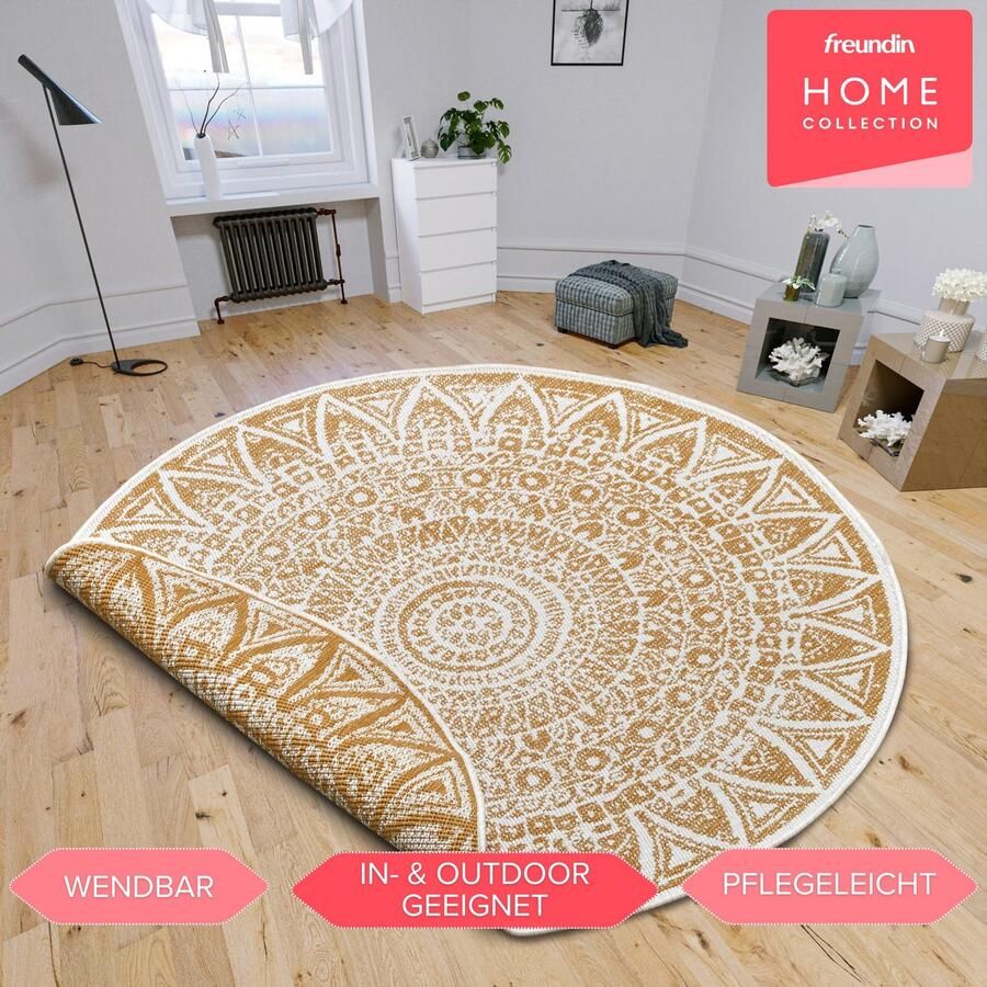 HANSE Home Vloerkleed Lilja omkeerbaar tapijt In- en outdoor dubbelzijdig weerbestendig balkon tuin woonkamer