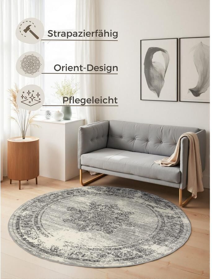 HANSE Home Vloerkleed Lydia Woonkamer slaapkamer gang kortpolig oosters vintage zacht - Foto 5