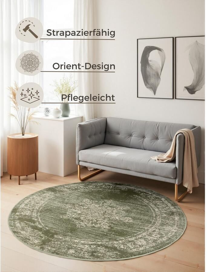 HANSE Home Vloerkleed Lydia Woonkamer slaapkamer gang kortpolig oosters vintage zacht - Foto 3