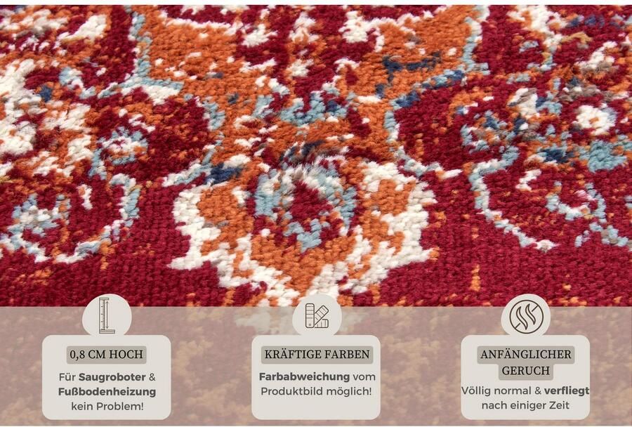 HANSE Home Vloerkleed Maderno Loper oosters kortpolig woonkamer slaapkamer eetkamer - Foto 3