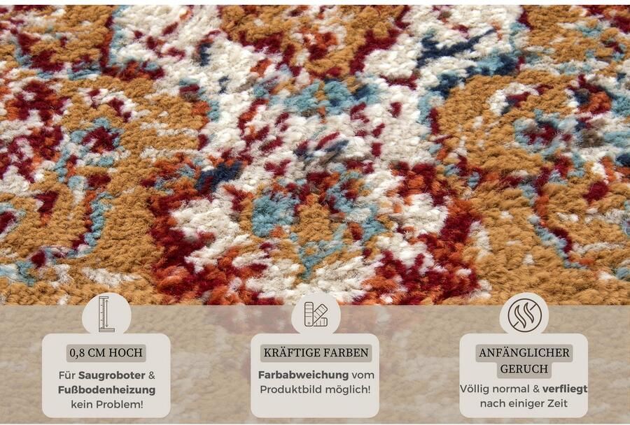 HANSE Home Vloerkleed Maderno Loper oosters kortpolig woonkamer slaapkamer eetkamer - Foto 4