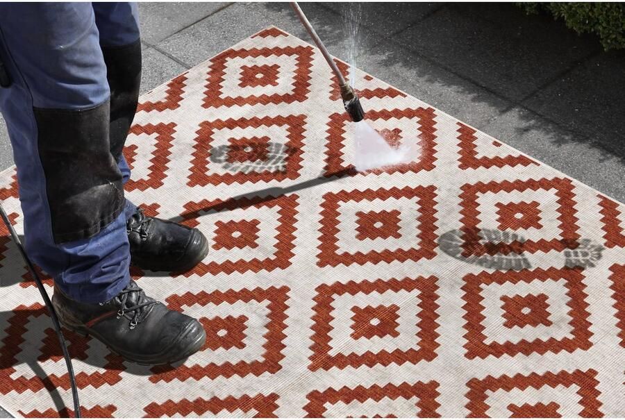 HANSE Home Vloerkleed Malta tweezijdig te gebruiken kleed Binnen- en buitengebruik weerbestendig balkon terras ruit loper woonkamer - Foto 12