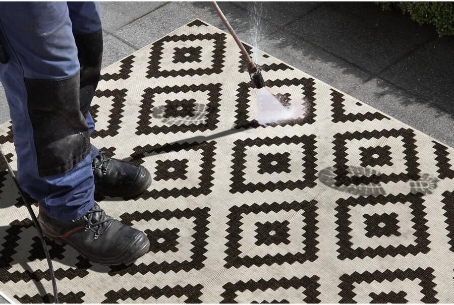 HANSE Home Vloerkleed Malta tweezijdig te gebruiken kleed Binnen- en buitengebruik weerbestendig balkon terras ruit loper woonkamer - Foto 12